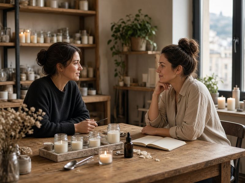 Studio consult at Rapid Bloom Candles
